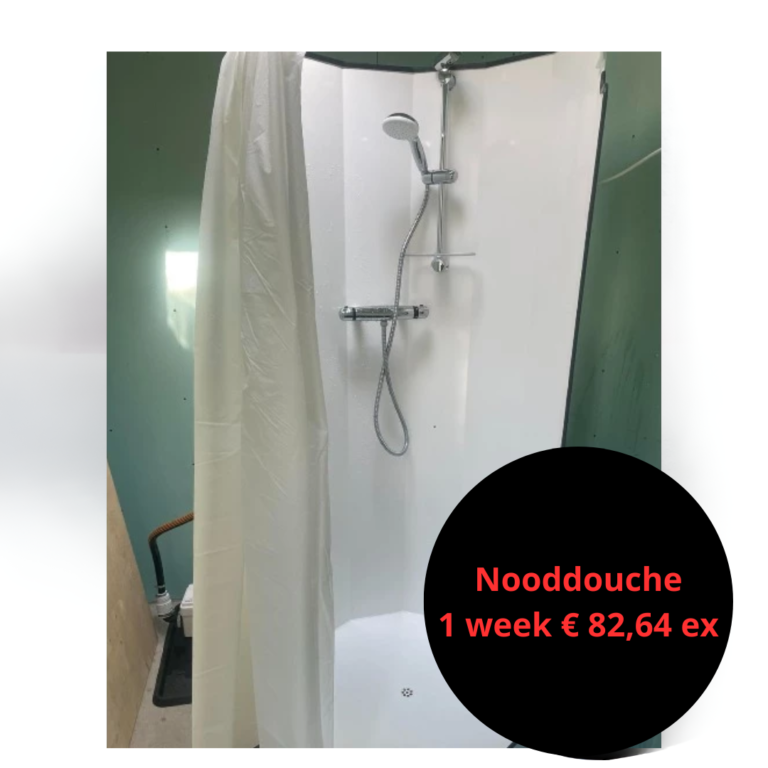 Mobiele badkamers / Douchewagens nooddouche 1 week € 82,64 ex