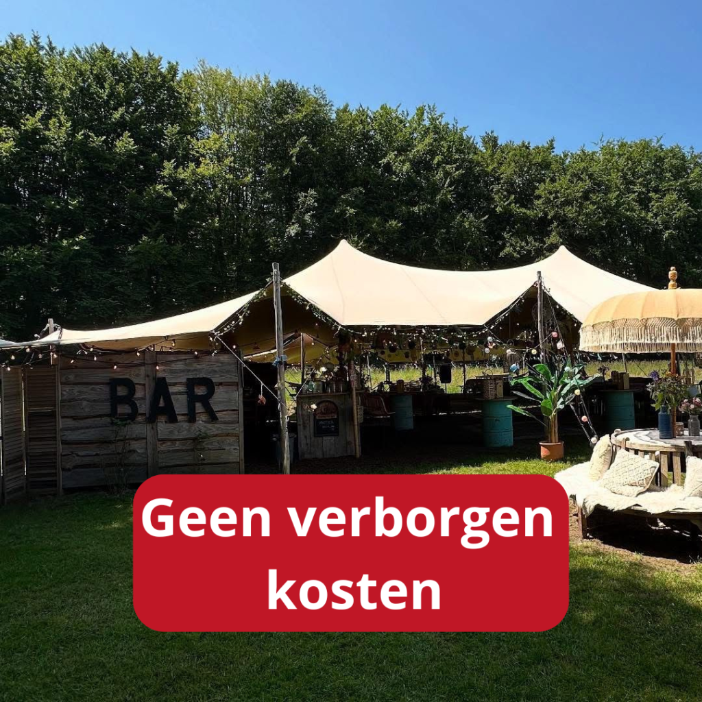 geen verborgen kosten